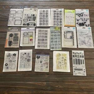 Multi Stamp Lot of Art Craft Stamps Hero Arts, Inkadink150 + stamps